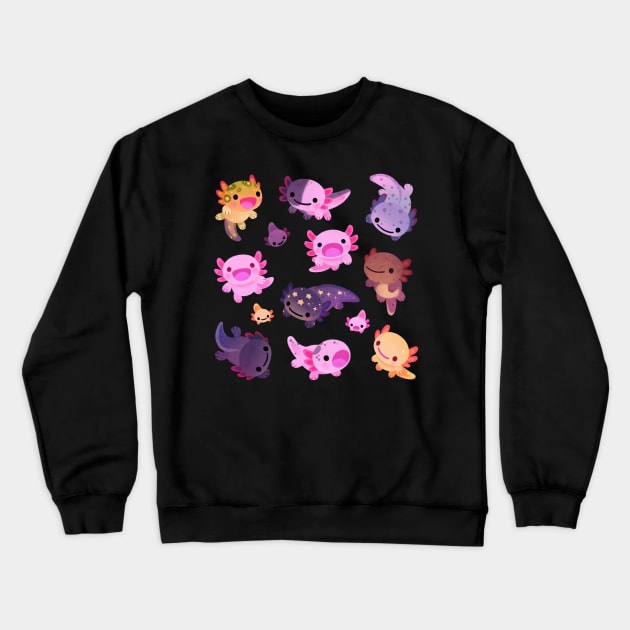 Happy axolotl Crewneck Sweatshirt by pikaole